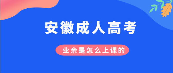 安徽成人高考业余是怎么上课的