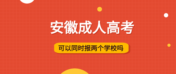 安徽成人高考可以同时报两个学校吗