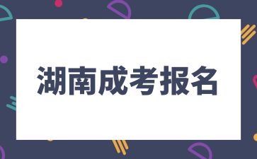 2024年湖南成考报名费用介绍